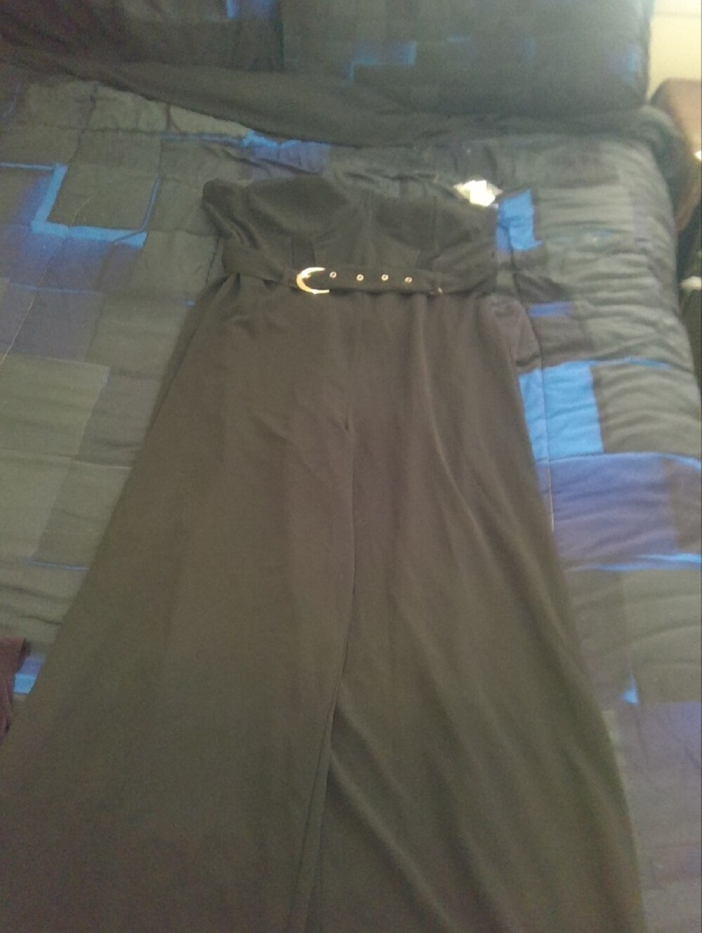 Plus Size Jumpsuit with Decorative Belt